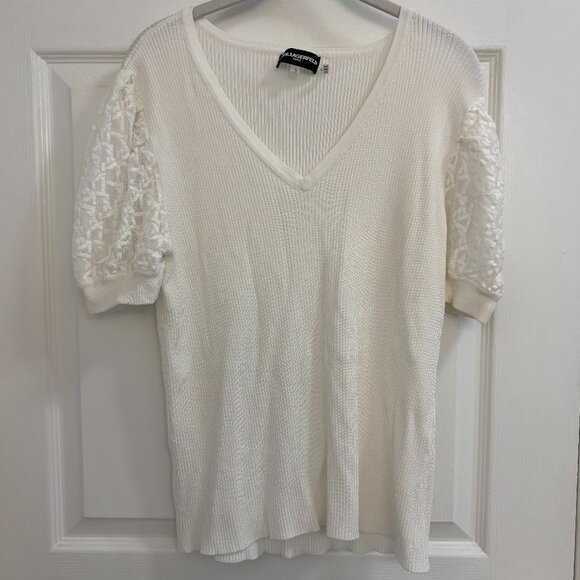 Karl Lagerfeld Ribbed Blouse - Picture 1 of 5